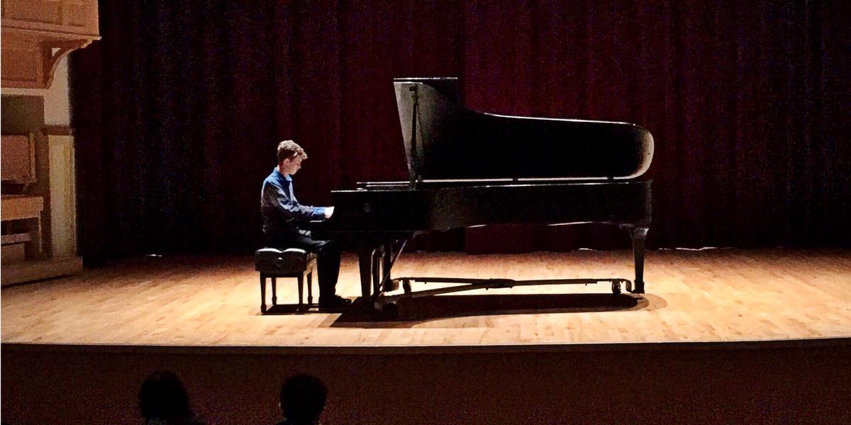 piano recital young man